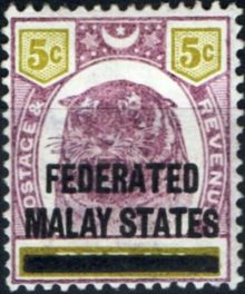 Federated Malay States 1900 Definitives - Perak Stamps - Overprinted 5c.jpg