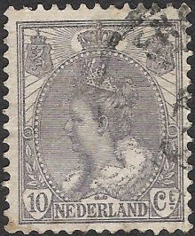 Netherlands 1899 Definitives - Queen Wilhelmina - Fur Collar 10c.jpg