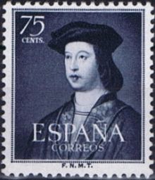 Spain 1952 King Ferdinand V, 500th Birth Anniversary 75c.jpg