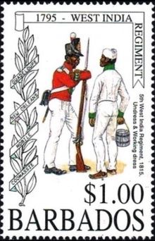 Barbados 1995 West India Regiment Bicentenary d.jpg