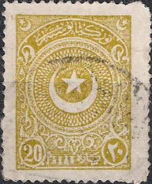 Turkey 1923 - 1925 Definitives - Cresent and Star 20pa.jpg