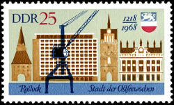 Germany-DDR 1968 Rostock, 750th Anniversary 25pf.jpg