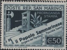 San Marino 1943 Fascist Propaganda Newspapers e.jpg