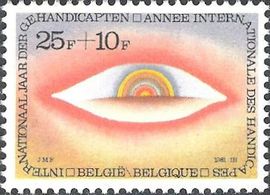 Belgium 1981 International Year of Disabled People 25F+10F.jpg