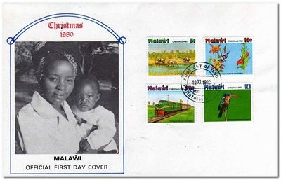 Malawi 1980 Christmas - Children's Paintings fdc.jpg