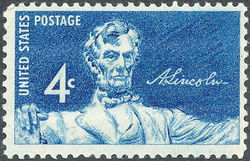 United States of America 1959 Abraham Lincoln, 150th Birth Anniversary 4¢.jpg