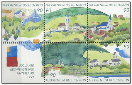 Liechtenstein 1999 Purchase of Unterland 300th Anniversary ms.jpg