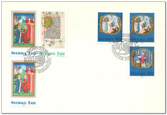 Sweden 1976 Medieval Book-painting fdc.jpg