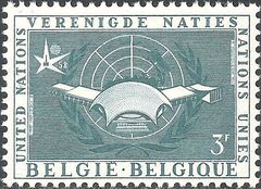 Belgium 1958 United Nation at Expo 58, Brussels and Airmail 3F.jpg