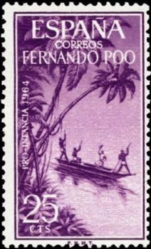 Fernando Poo 1964 Child Welfare - Landscapes and Pineapple 25c.jpg