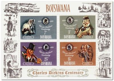 Botswana 1970 Charles Dickens - Death Centenary ms.jpg
