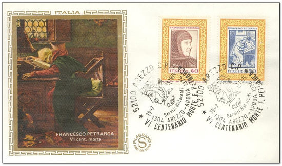 Italy 1974 Francesco Petrarch Death Anniversary fdc.jpg