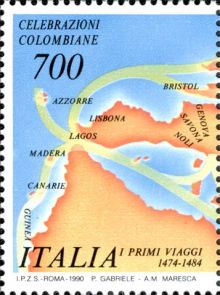 Italy 1990 Columbus's First Voyage a.jpg