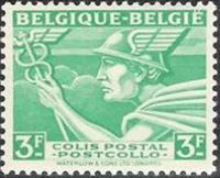 Belgium 1945 Mercurius - Railway Parcel Stamps 3F.jpg