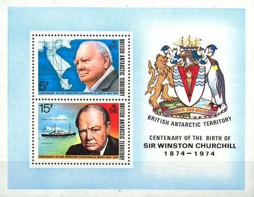 British Antarctic Territory 1974 Churchill Birth Centenary ms.jpg