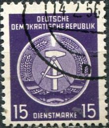 Germany-DDR 1954 Official Stamps 15pf.jpg