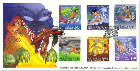 New Zealand 1994 Maori Myths and Legends fdc.jpg