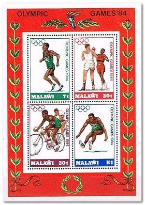 Malawi 1984 Olympic Games - Los Angeles ms.jpg