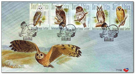 South Africa 2007 Owls fdc.jpg