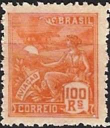 Brazil 1921-1922 Definitives - Industry & Culture "BRASIL" 100r.jpg
