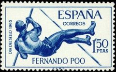 Fernando Poo 1965 Stamp Day - Pole-vaulting 1p50.jpg