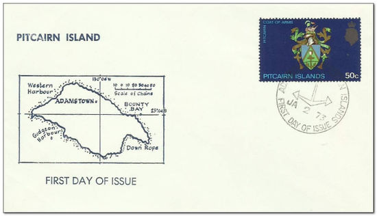 Pitcairn Islands 1973 Coat of Arms fdc.jpg