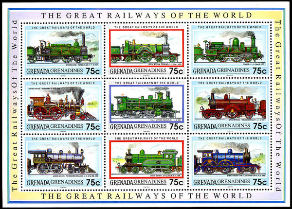 Grenadines of Grenada 1992 Railways of the World a.jpg