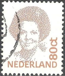 Netherlands 1991 - 2001 Queen Beatrix Definitives - Type Inversie 80c.jpg