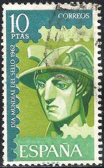 Spain 1962 World Stamp Day 10p.jpg