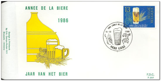 Belgium 1986 Year of the Belgian Beer fdc.jpg