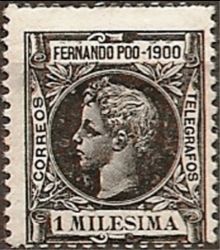 Fernando Poo 1900 Definitives - King Alfonso XIII - Inscribed "1900" 1m.jpg