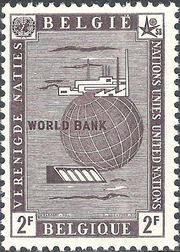 Belgium 1958 United Nation at Expo 58, Brussels and Airmail 2F.jpg