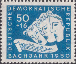 Germany-DDR 1950 Death Bicentenary of J. S. Bach 50+16.jpg