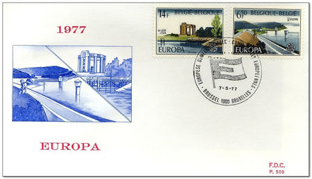 Belgium 1977 Europa - Landscapes fdc.jpg