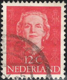 Netherlands 1949 - 1951 Definitives - Queen Juliana 12c.jpg