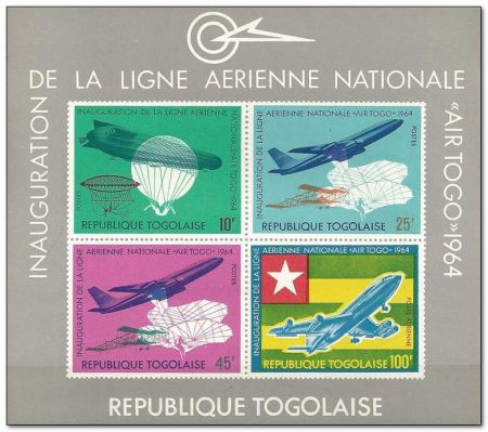 Togo 1964 Inauguration of ''Air Togo'' National Airline ms.jpg