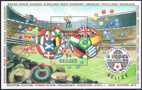 Belize 1986 World Cup Soccer Championships, Mexico Overprinted e.jpg