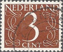 Netherlands 1953 - 1957 Definitives - Numerals 3c.jpg