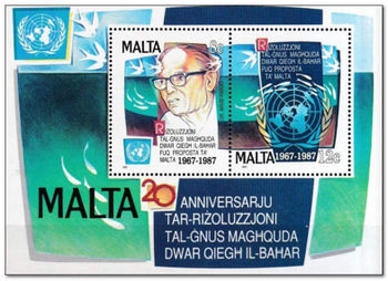 Malta 1987 20th Anniversary of UN Resolution on Peaceful Use of the Seabed ms.jpg