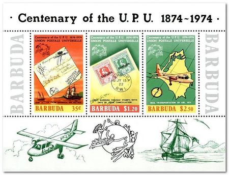 Barbuda 1974 UPU Centenary ms.jpg