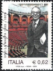 Italy 2003 Ugo La Malfa, Birth Centenary 0,62.jpg