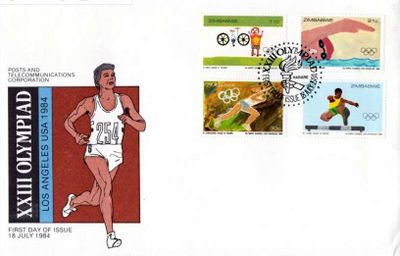 Zimbabwe 1984 Olympic Games FDC .jpg