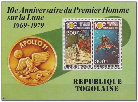 Togo 1979 10th Anniversary of the 1st Moon Landing ms.jpg