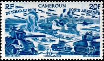 Cameroon 1946 Airmail - From Chad to the Rhine 20f.jpg