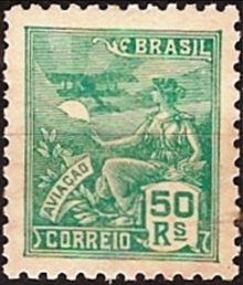 Brazil 1924-1925 Definitives - Agriculture & Culture - New Watermark 50r.jpg