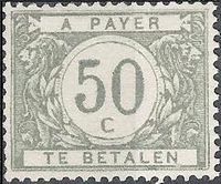 Belgium 1919 Digit in White Circle - Postage Due Stamps 50ca.jpg
