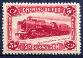 Belgium 1934 Parcel Post Steam Locomotive 5F.jpg