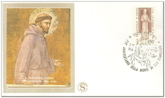 Italy 1976 750th Death Anniv of St Francis of Assisi fdc.jpg
