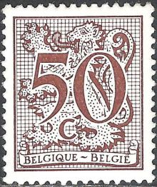 Belgium 1977 - 1987 Defintives Digit on Heraldic Lion - New Type 50cGrG.jpg