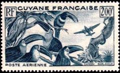 French Guiana 1947 Airmail - Local Motives 200F.jpg